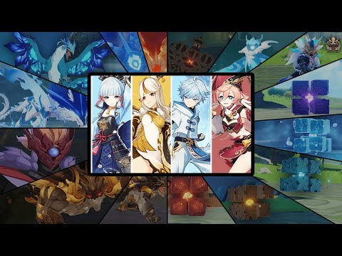 Current Banner [Ayaka, Ningguang, Chongyun, Yanfei] Against All Bosses In The Game - Genshin Impact