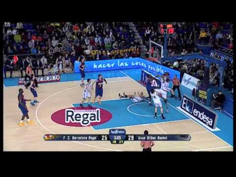 Barcelona v Bilbao Basket (87-85 OT) ACB Liga Endesa Spanish Basketball Highlights [27/01/13]