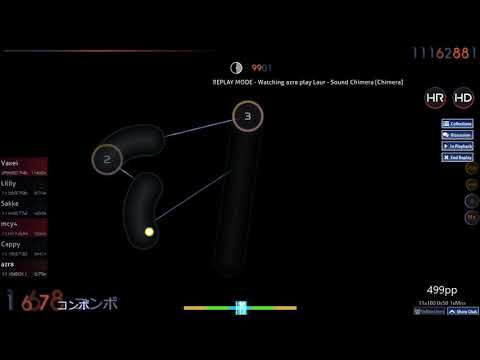 osu! | azr8 | Laur - Sound Chimera [Chimera] +HD,HR 96.95% 679/2391 16❌ 9.08⭐