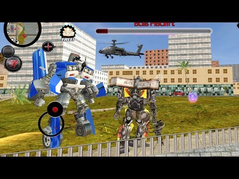 Robot Shark (Transformer Pickup Robot Fight Boss Car Robot) Pickup Robot Destroy Big Boss Car Robots