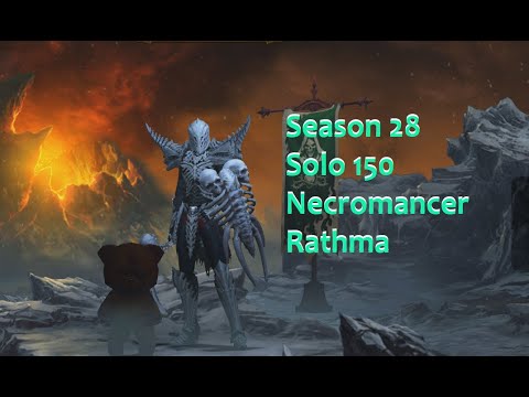 Diablo 3 Season 28 - Solo Necromancer Greater Rift 150 Rathma