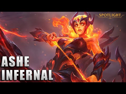 Ashe Infernal Skin Spotlight - League of legends