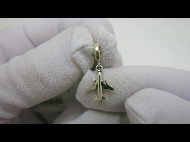 Срібний шарм для Pandora "Літачок" 79дф Відео огляд