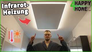 Badezimmerlampe gegen Heizung getauscht ☀️Decken Infrarotheizung: Heidenfeld HF-HP 500 im Test