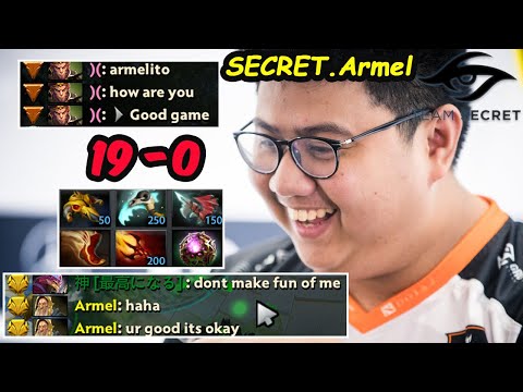 Armel [KOTL] - NEW Team Secret MIDLANE  STOMP SERVER EU PUB 19-0 Dota 2 pro Gameplay
