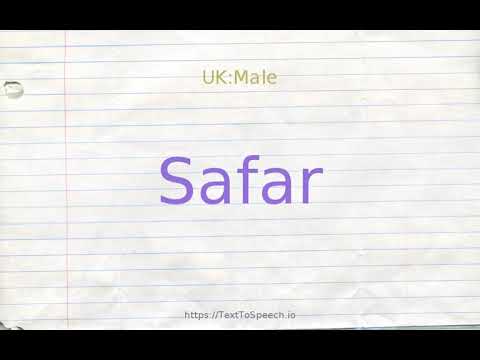 How to pronounce safar