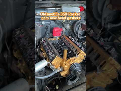 350 Rocket gets new head gaskets…. #automobile #cars #diy #oldsmobilecutlass #badguysgarage