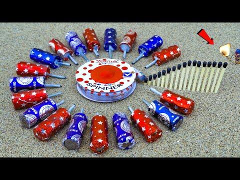 Lot Of Bullet Bomb Vs Vanitha Ground Spinner vs Matchstick Chain Reaction Dominos Amazing Experiment