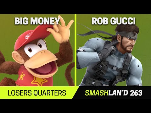 SmashLAN'd 263 Losers Quarters - Big Money (Diddy Kong) vs Rob Gucci (Snake) - SSBU Tournament