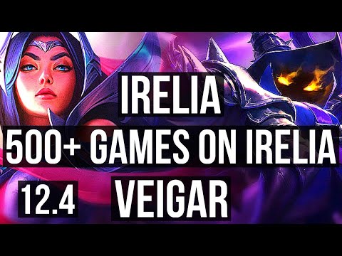 IRELIA vs VEIGAR (MID) | 10/1/8, Legendary, 500+ games, 900K mastery | BR Master | 12.4
