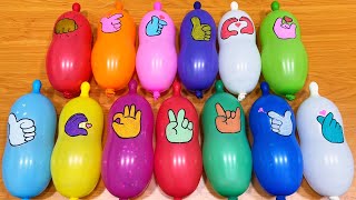 Slime Mixing Mint Glitter with Balloon Characters – Clear & ASMR #44