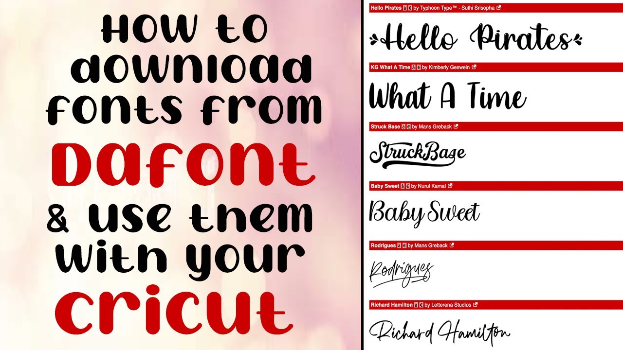 How to download Fonts from Dafont.com and get them into Cricut Design Space!