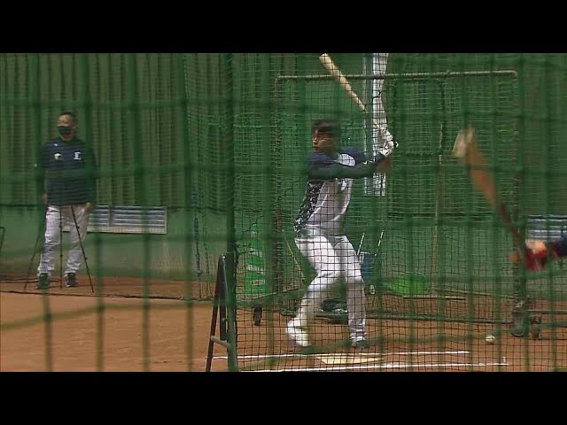 【春季キャンプ】打撃強化へ!! ライオンズ・西川愛也が打ちこみ練習に取り組む!! 2023年2月7日 埼玉西武ライオンズ