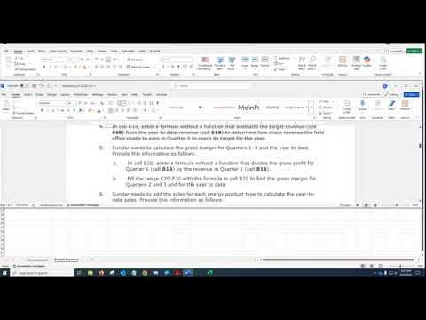 SAM Project A Excel Module 01 Creating a Worksheet and a Chart
