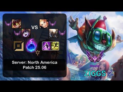 Ziggs APC + Lulu vs Lux + Pantheon - NA Master - Patch 25.06
