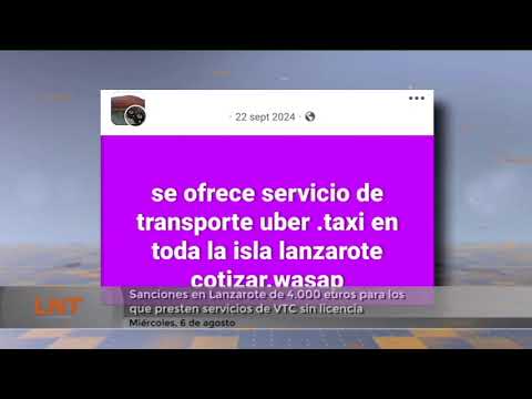 Sanciones en Lanzarote de 4.000 euros para los que presten servicios de VTC sin licencia