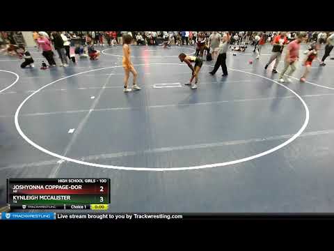 100 Lbs Champ. Round 1 - Kynleigh McCalister, TX Vs Joshyonna Coppage-Dortch, NE 8b00