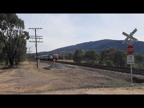 XPT under speed restriction at (Migurra Reserve) Tanyinna.