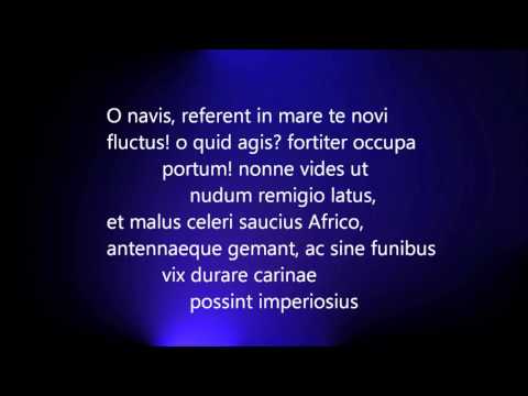 Horatii Carmen I. 14 / Horace Ode I. 14 O navis, referent in mare te novi