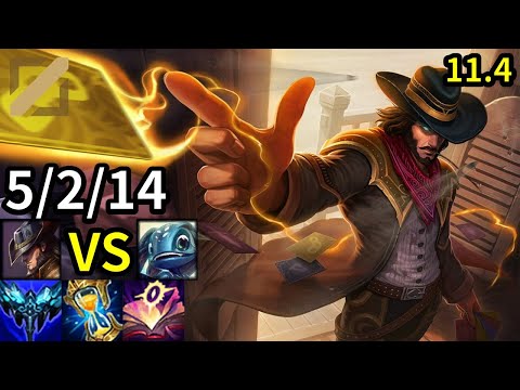 Twisted Fate Mid vs Fizz - KR Master | Patch 11.4