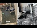 DIY PEEL N STICK MARBLE FLOORING | VINYL FLOOR