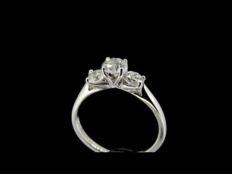 18 ct White Gold 3 Stone Diamond Ring