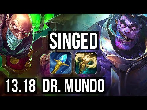 SINGED vs DR. MUNDO (TOP) | Rank 8 Singed, 3/1/5 | EUW Grandmaster | 13.18