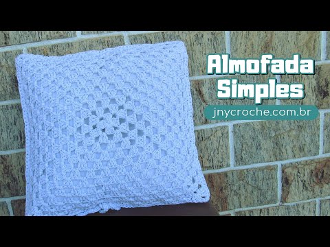 Almofada de crochê simples e fácil para iniciantes - JNY Crochê