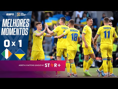 TSYHANKOV MARCA, E UCRÂNIA VENCE A IRLANDA NA NATIONS LEAGUE | Melhores Momentos