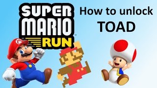 Super Mario Run | How to unlock Toad: Connect to your Nintendo Account | iOS new Character Gameplay