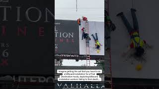 Final Destination: Bloodlines billboard install-Life imitates art? #film #finaldestinationbloodlines