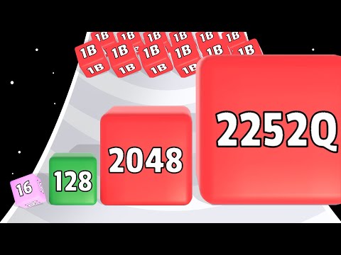 2048 FALL: Merge Cube Infinity, Level Up Number (Max Level)