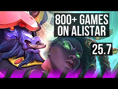 ALISTAR & Ezreal vs SENNA & Kai'Sa (SUP) | 800+ games | KR Grandmaster | 25.7