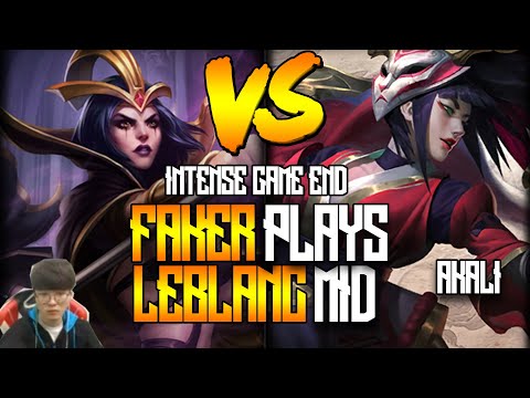 When Faker Plays Leblanc Mid vs Akali | Intense Game end Master Full Game