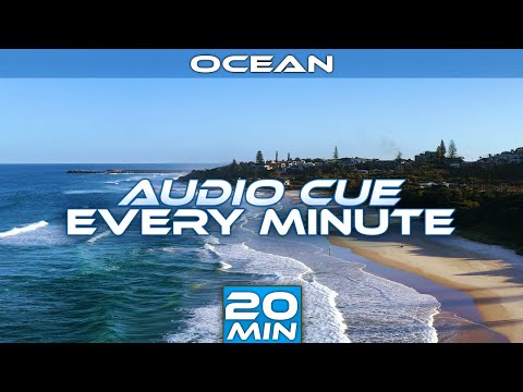 Meditation Timer With Gentle Ocean Waves | Audio Cues | Vipassana | 20 Minute