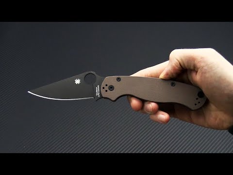 Spyderco ParaMilitary 2 Earth Brown G10 Black DLC S35VN Limited 