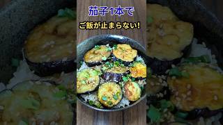 【簡単激ウマ】茄子1本でご飯が止まらない！甘辛茄子丼