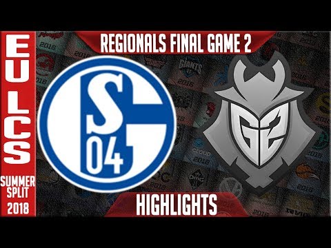 S04 vs G2 Highlights Game 2 | EU LCS Regional's Final Summer 2018 | FC Schalke 04 vs G2 Esports