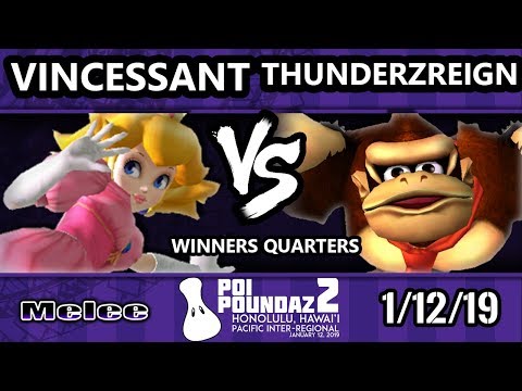 Poi Poundaz 2 - Vincessant (Peach) Vs. ThundeRzReiGn (DK) SSBM Singles Winners Quarters