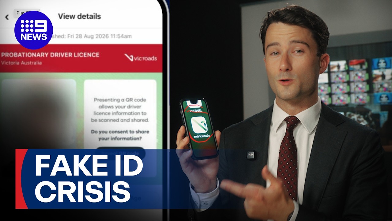 Experts sound alarm on rise of fake digital IDs | 9 News Australia