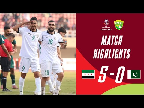 SYRIA VS PAKISTAN FOOTBALL MATCH | سوريا تهزم باكستان 5-0 في تصفيات كأس آسيا#highlights 