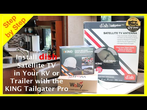 RV Dish Wally, VQ900 King Tailgater Pro Satellite Antenna & MB700 Roof Mount TV Install & Review