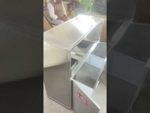 Stainless Steel Dustbin With Stand