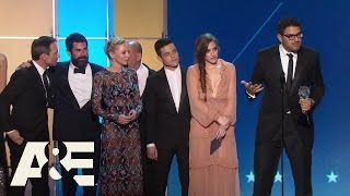 Mr. Robot Wins Best Drama Series | 2016 Critics' Choice Awards | A&E 