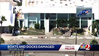Video: Boats and docks damaged  in Tampa after Helene