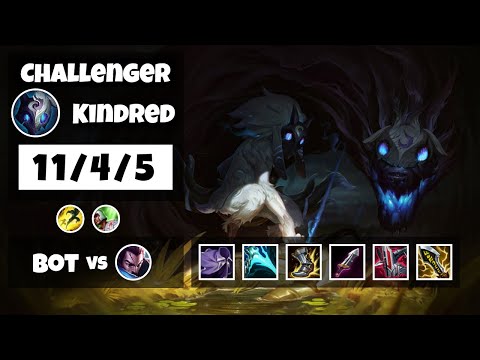 Kindred 11.14 Gameplay Challenger Replay Bot Lane - S11 (11/4/5) - NA