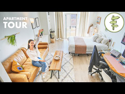 Small Apartment Tour - Life in a Beautiful 400 ft² Studio Apartment in the City