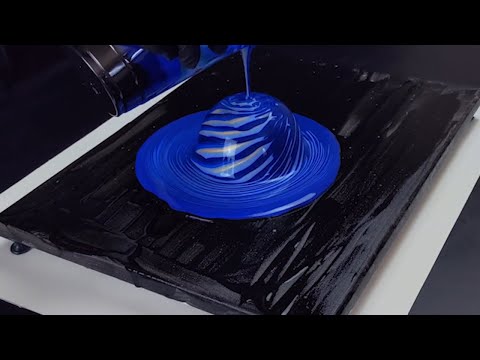 The Black Hole Technique | Acrylic Pour Over A Plastic Bowl