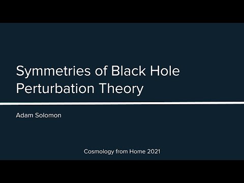A. Solomon | Symmetries of Black Hole Perturbation Theory