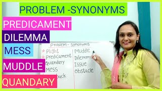 PROBLEM  SYNONYMS #spokenenglish #spokenword #spokenenglishclasses #onlineclasses #vocabulary